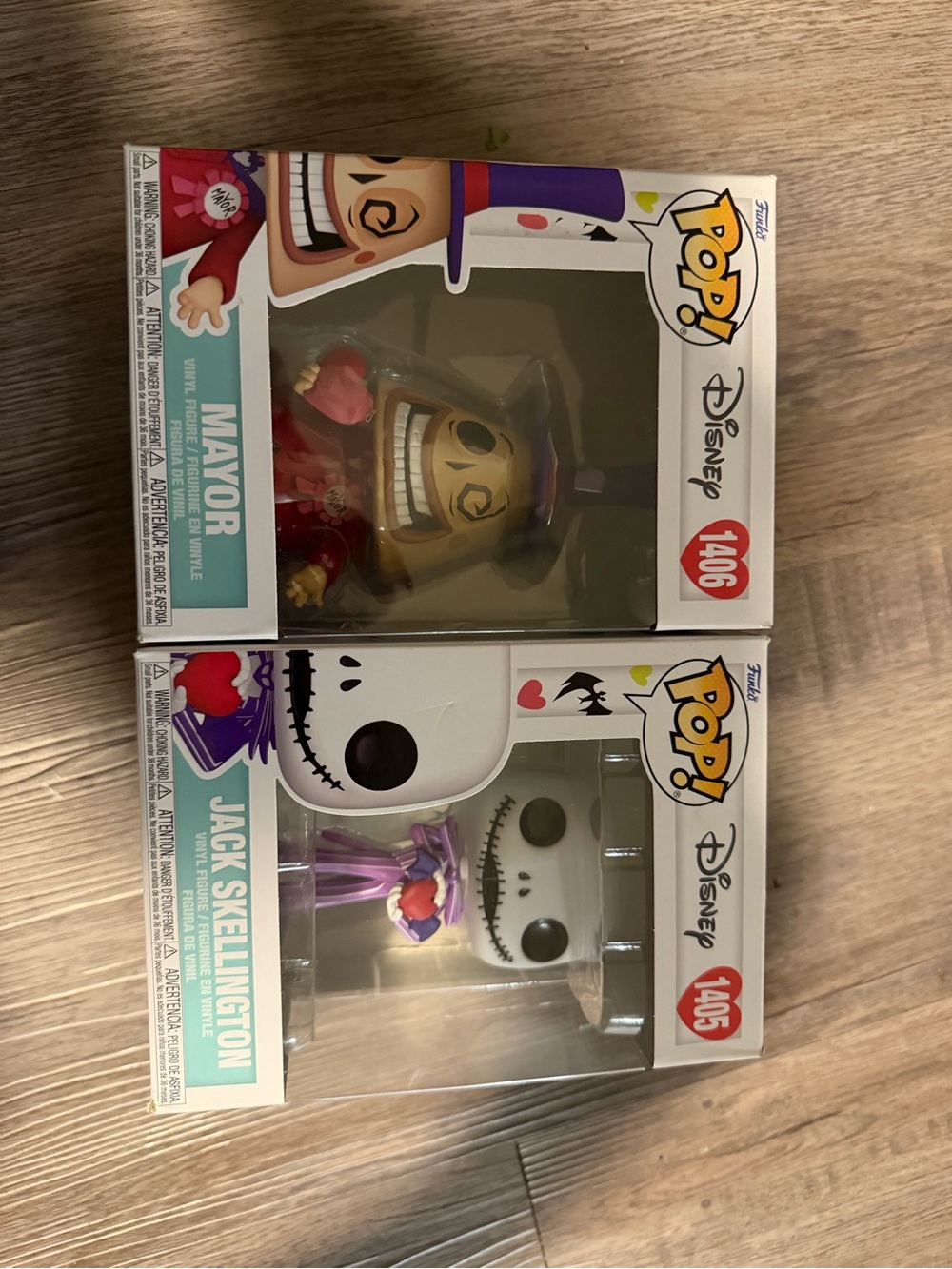 Funko Pop! Disney Mayor & Jack Skellington Set - Red, Purple, White